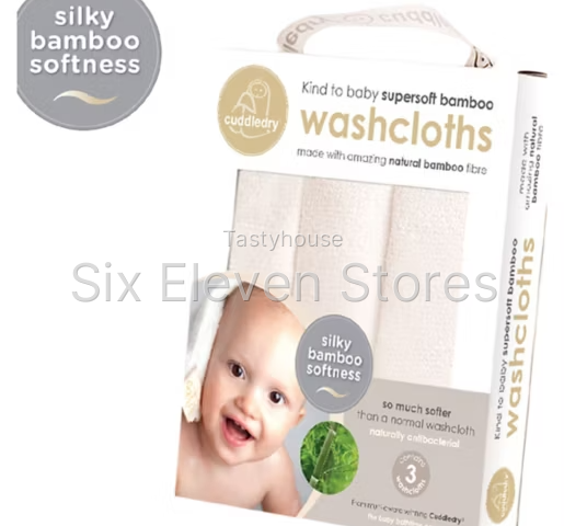 Cuddledry Kind to Baby Bamboo Washcloth – Set of Three