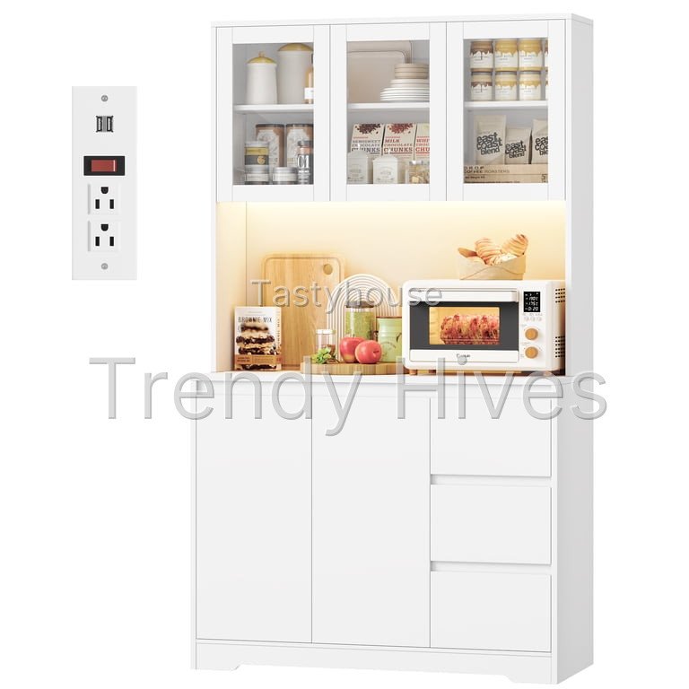 Homfa 70.9” Kitchen Pantry Cabinet
