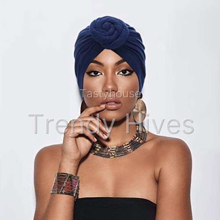Pieces Turbans Head Wraps for Women Soft Pre Tied Knot Fashion Headwear Cap Headwrap Hat