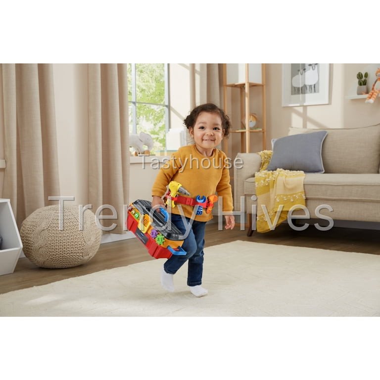 VTech Drill & Learn Toolbox Pro with Accessories, Baby and Toddler Toys
