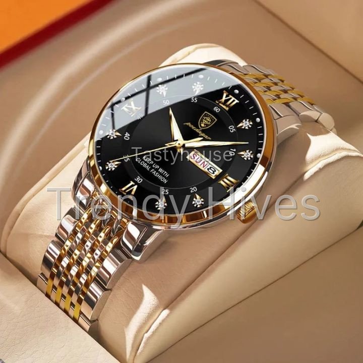 POEDAGAR Fashion Date Quartz Men Watches