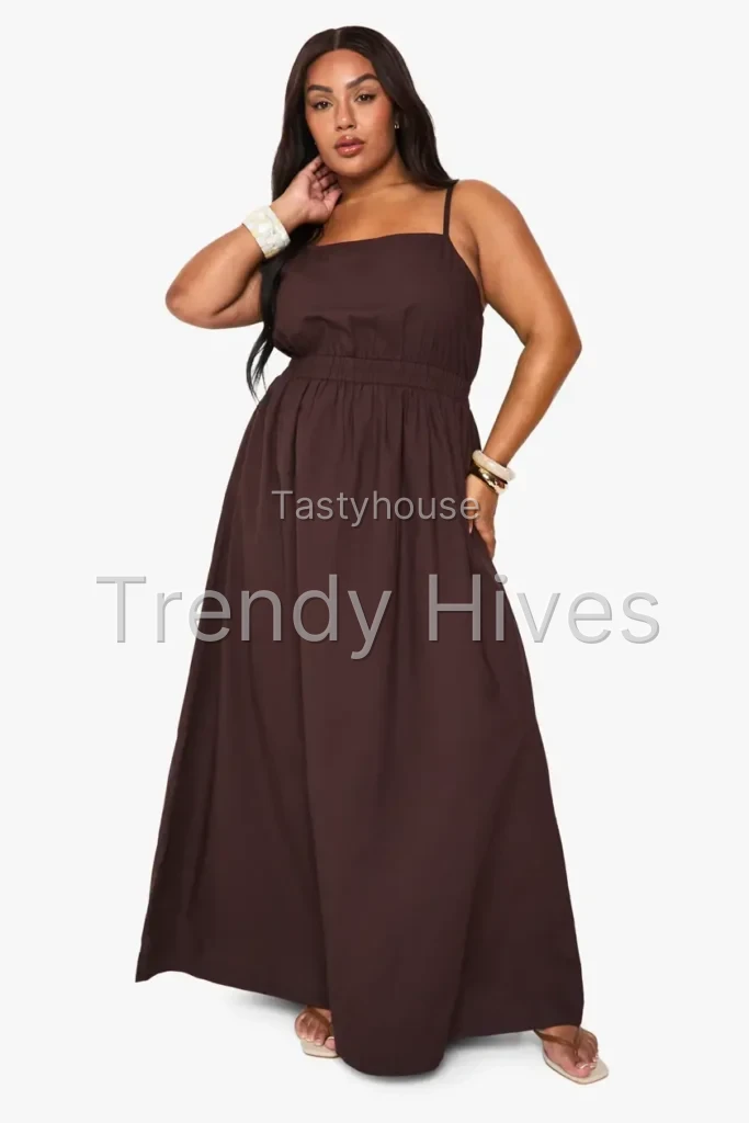 Cotton Poplin Midaxi Dress