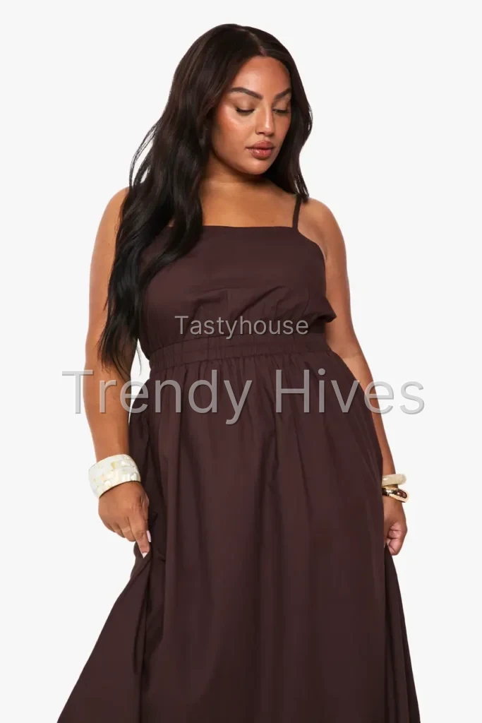 Cotton Poplin Midaxi Dress