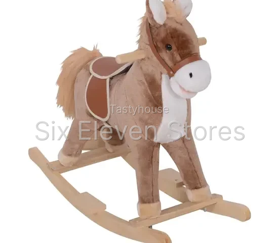 HOMCOM Plush Rocking Horse