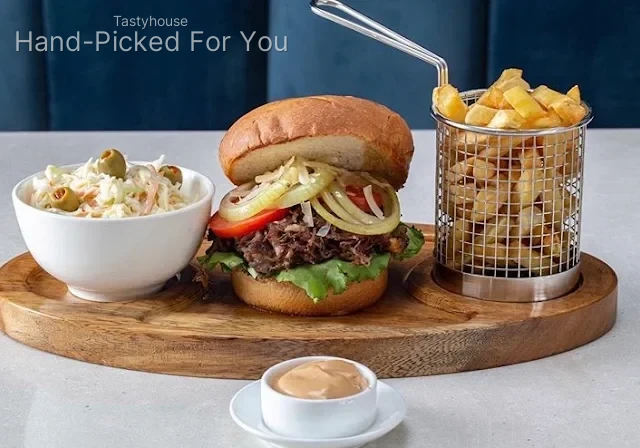 Chicken Burger with Fries & Coleslaw