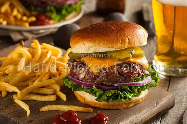 Gourmet Burgers (Medium) and Fries with Cheese